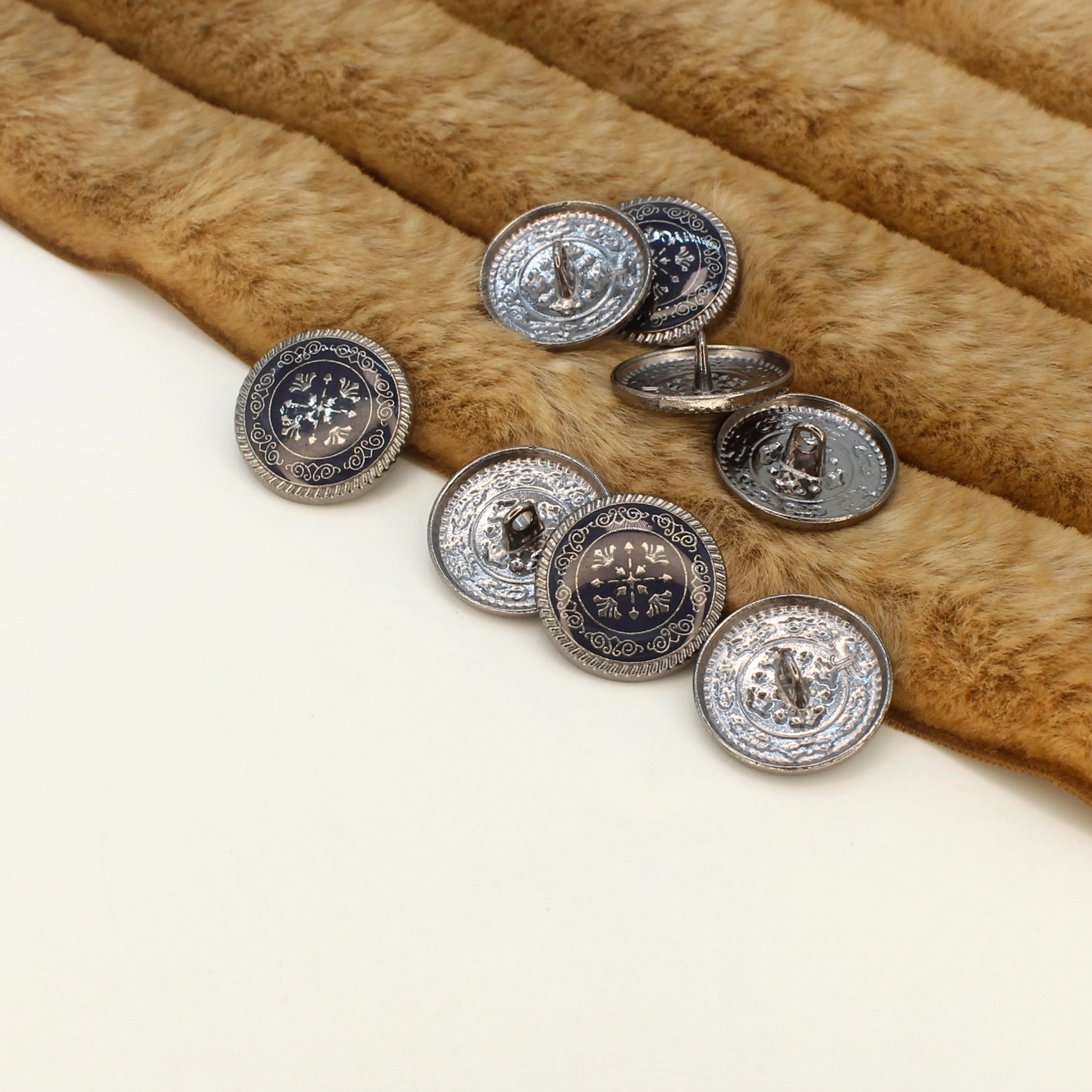 Ornate Snowflake Metal Buttons ( 6 Big   6 Small)