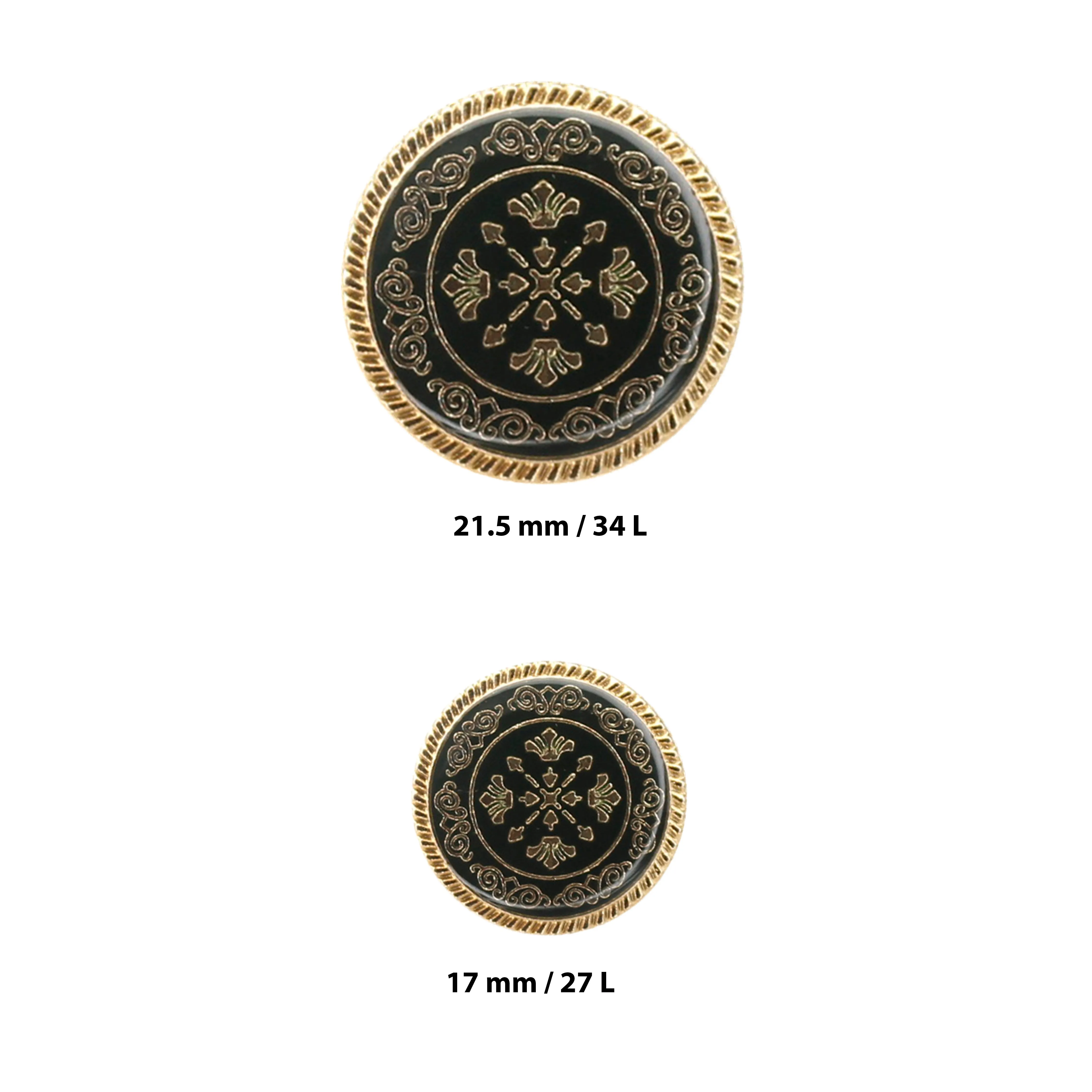 Ornate Snowflake Metal Buttons ( 6 Big   6 Small)