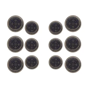 Ornate Snowflake Metal Buttons ( 6 Big   6 Small)