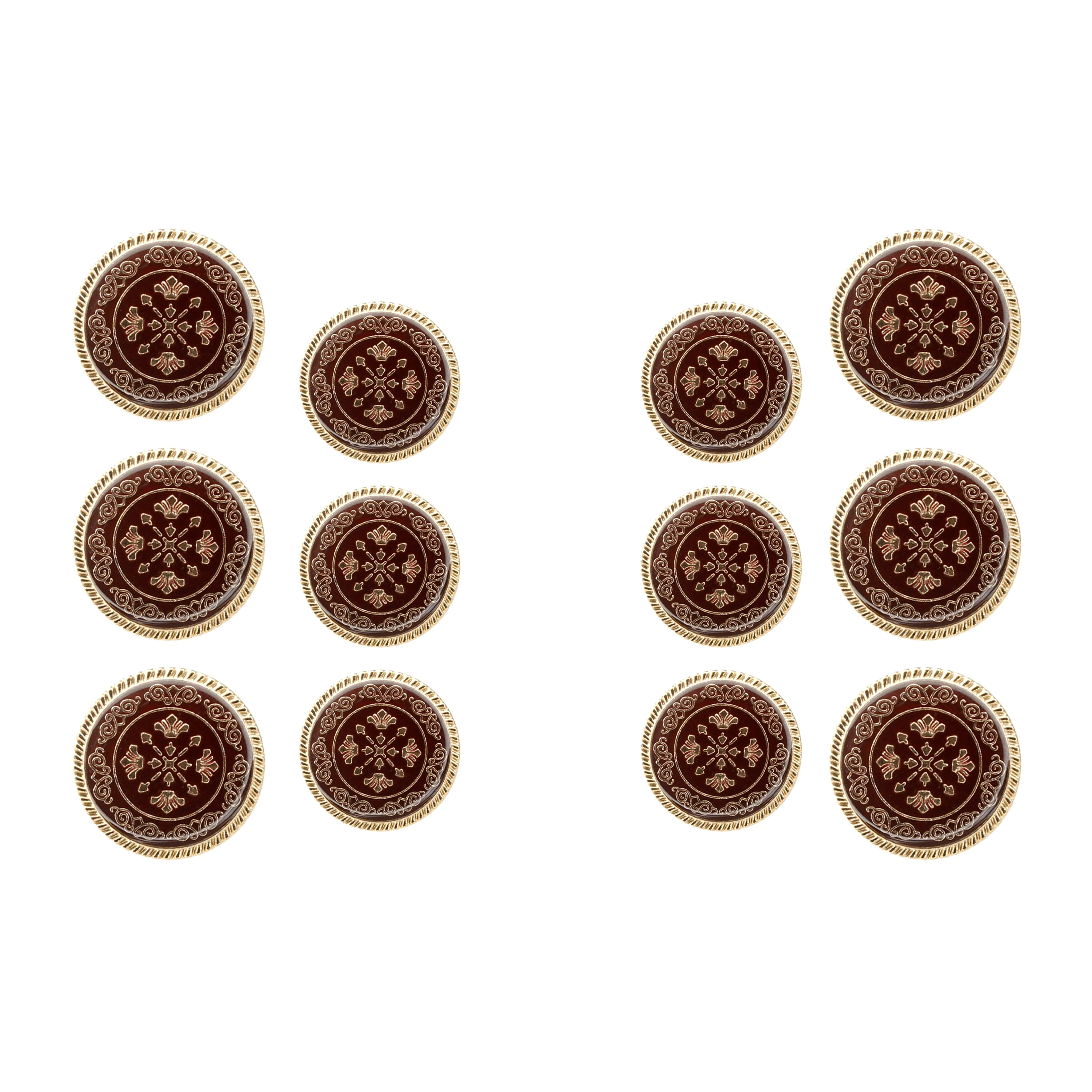 Ornate Snowflake Metal Buttons ( 6 Big   6 Small)