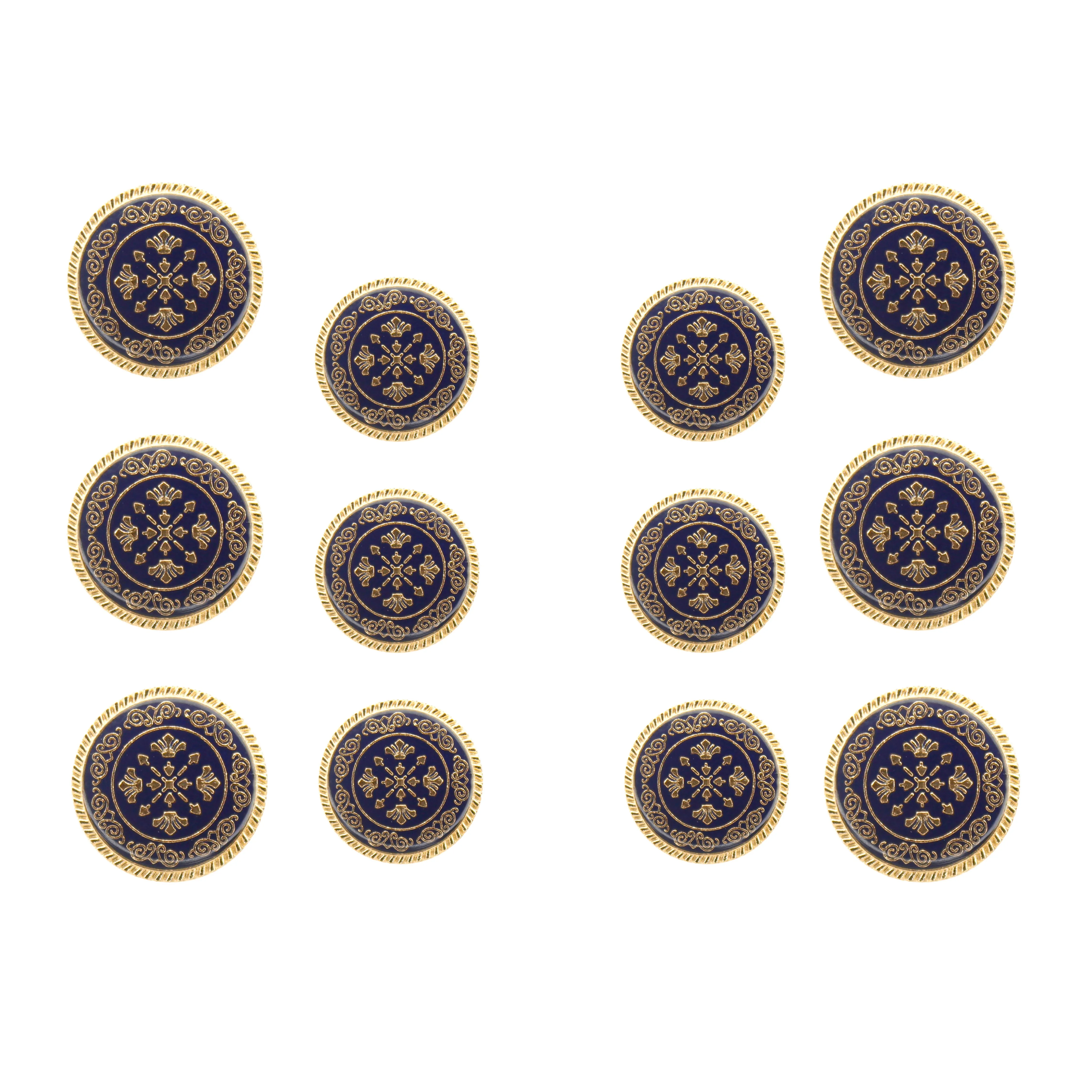 Ornate Snowflake Metal Buttons ( 6 Big   6 Small)
