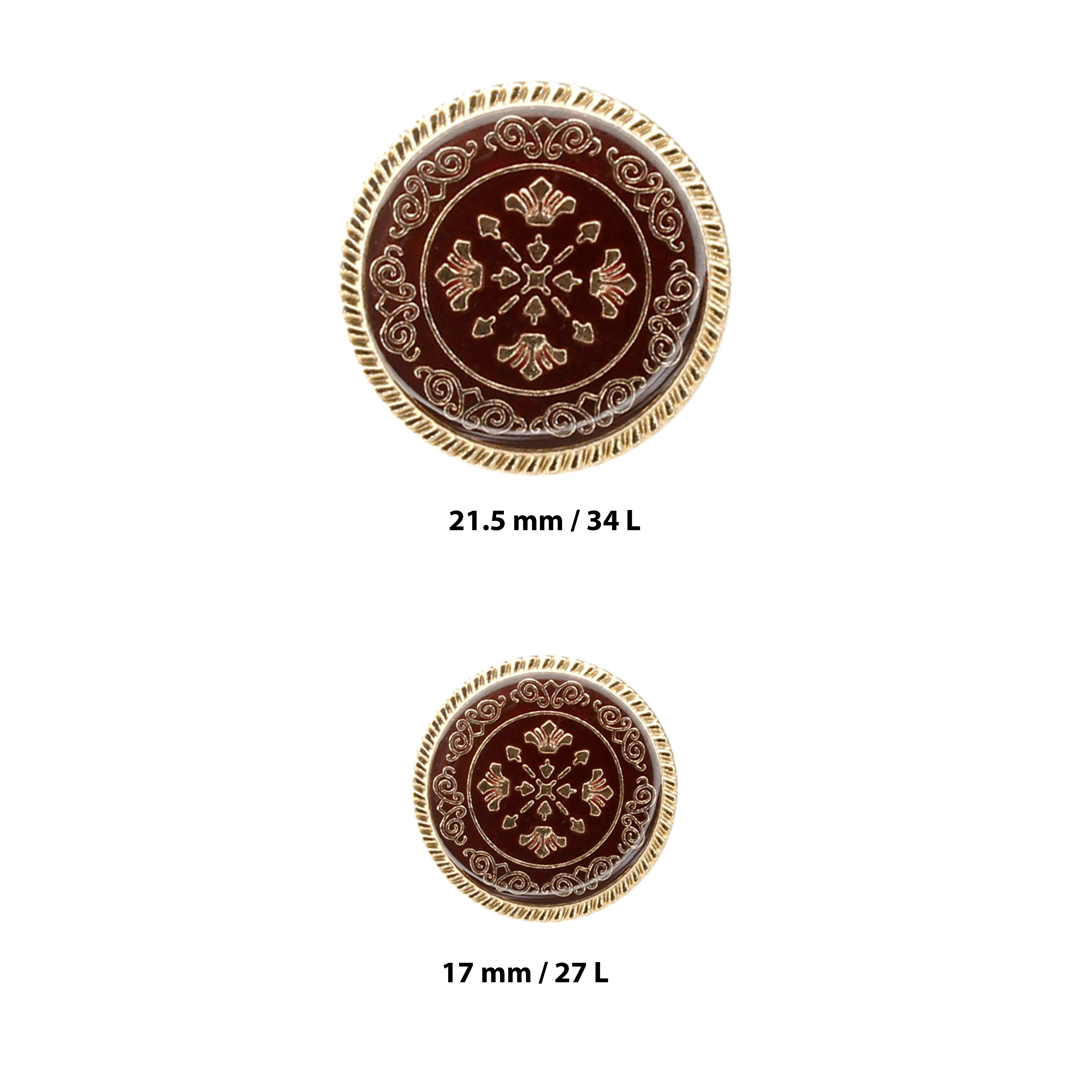 Ornate Snowflake Metal Buttons ( 6 Big   6 Small)