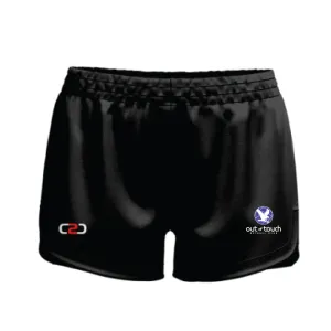 Out of Touch Netball Curved Hem SlimFit HP Shorts High Thigh Black