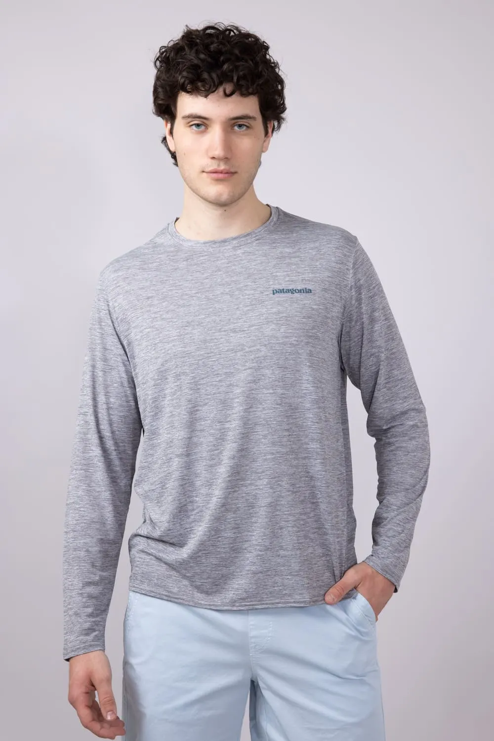 Patagonia Men’s Capilene Cool Daily Graphic T-Shirt for Men in Grey | 45170-BLAF