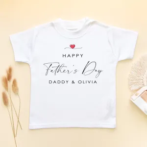 Personalised Happy Father's Day Toddler & Kids T Shirt