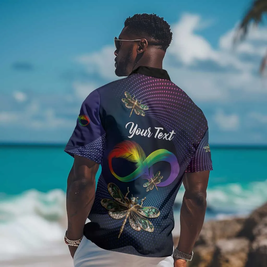 Personalized As Long As I Breathe You'll Be Remembered Hawaiian Shirt Luxury Dragonfly - Feather Infinity LT01