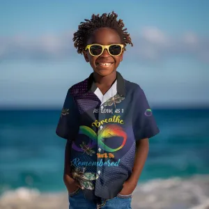 Personalized As Long As I Breathe You'll Be Remembered Kid Hawaiian Shirt Luxury Dragonfly - Feather Infinity LT01