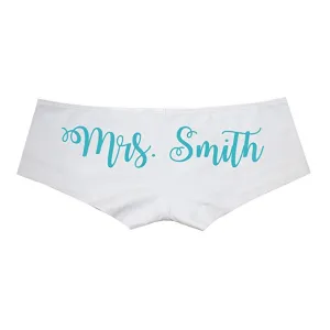 Personalized Mrs. Bridal Boyshorts