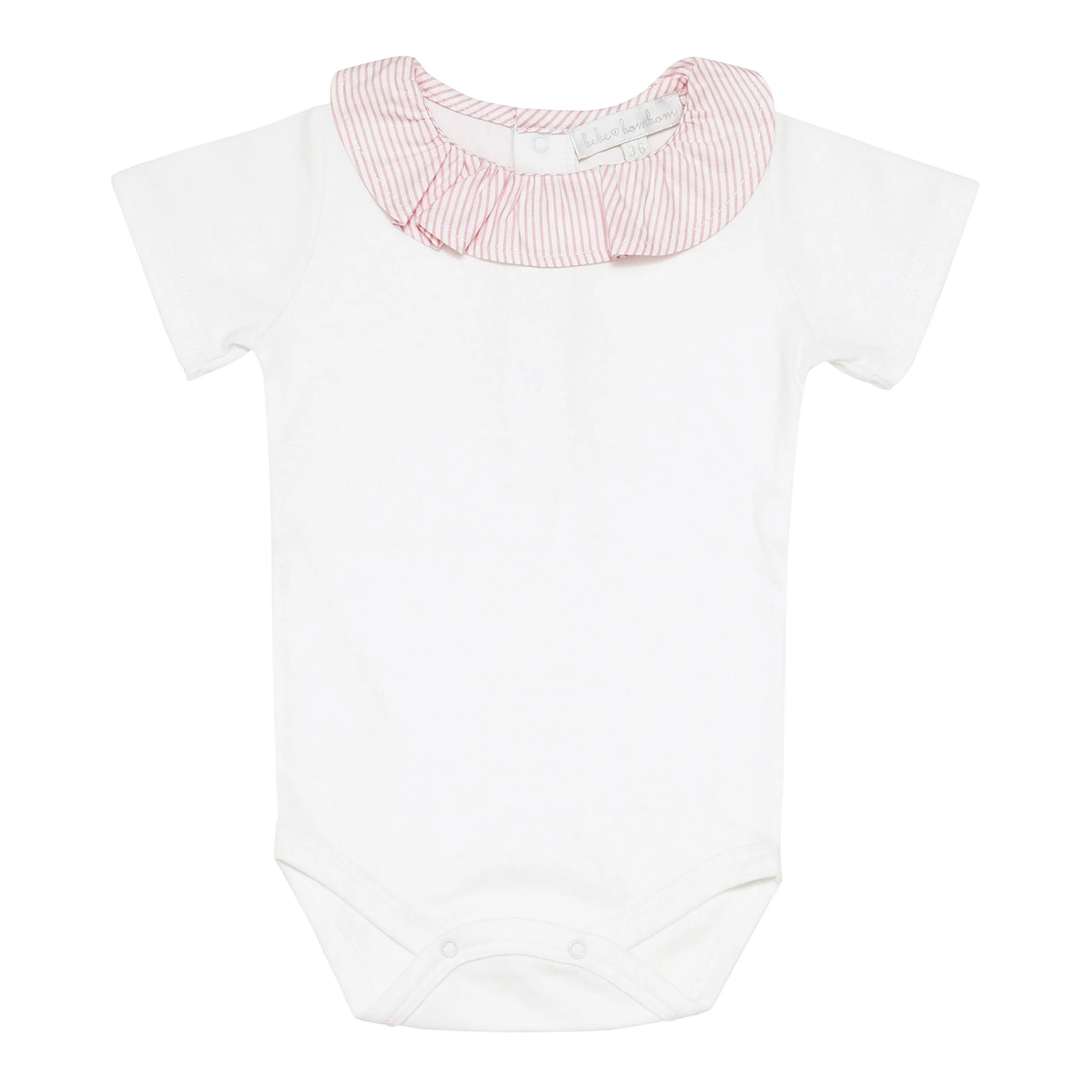 Pima Cotton Stripy Shorts Set - Red
