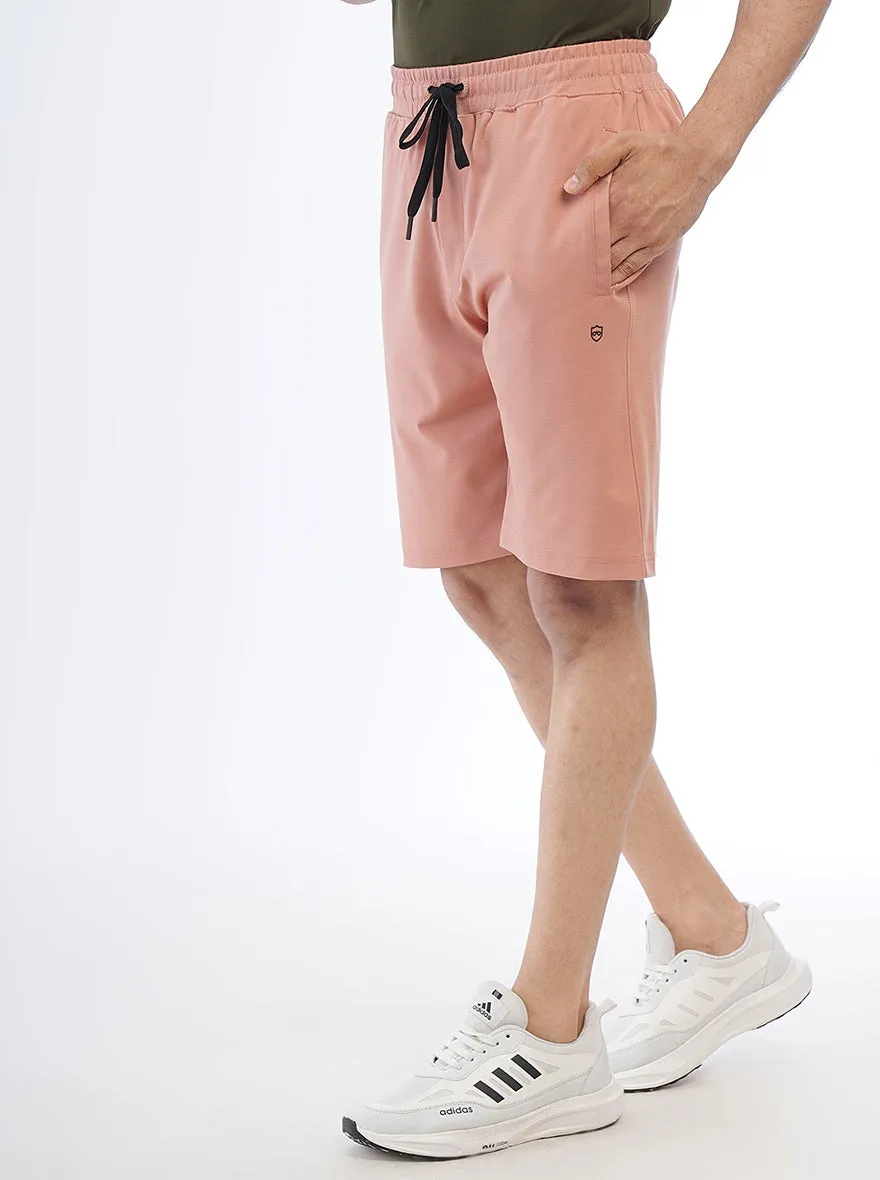 Pink Solid Slim Fit Shorts | JadeBlue