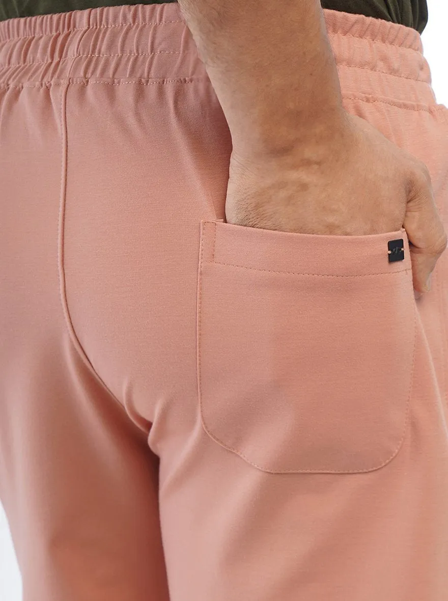 Pink Solid Slim Fit Shorts | JadeBlue