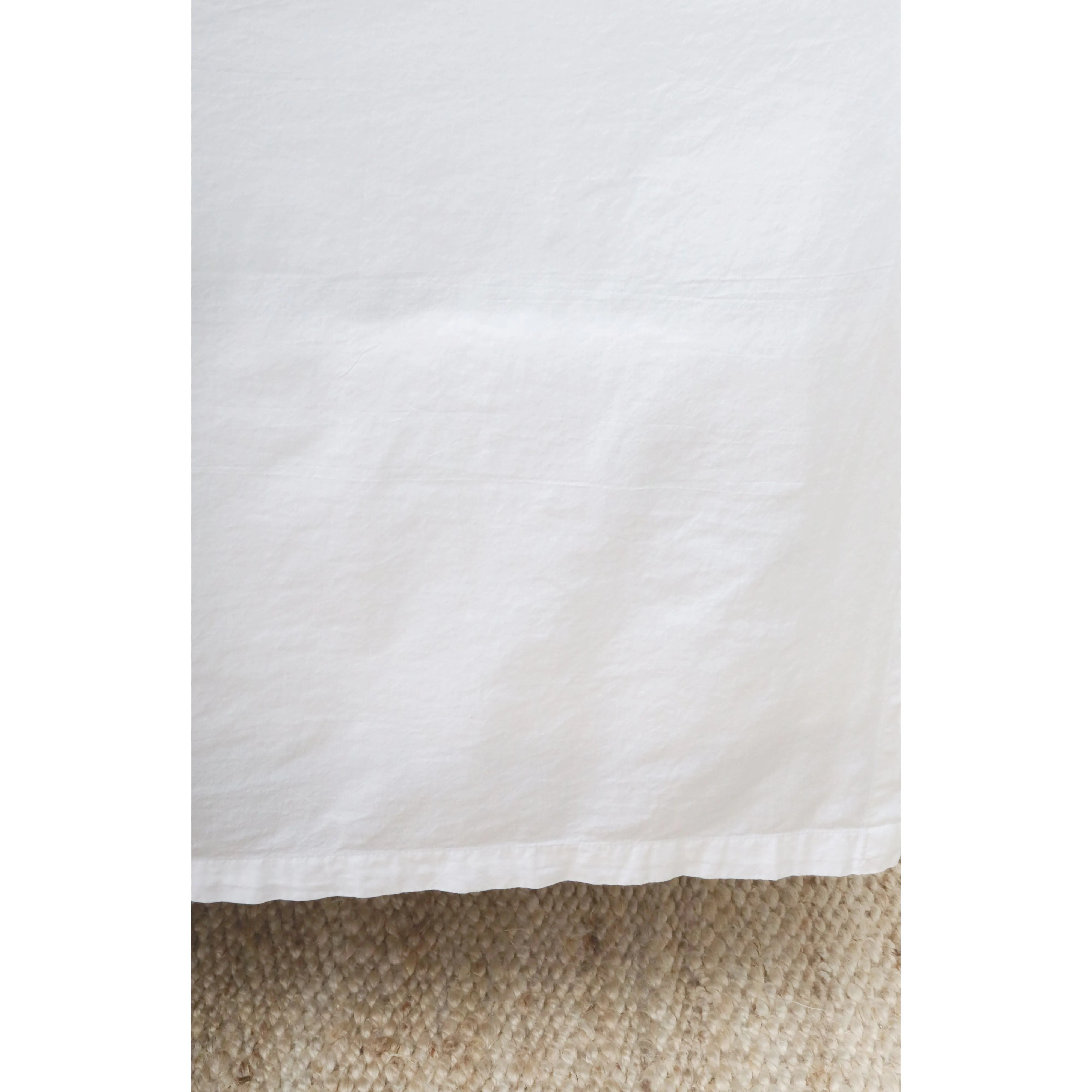 Pom Pom at Home Paneled White Crinkled Cotton Bedskirt ~ Available in Twin, Queen and King Sizes