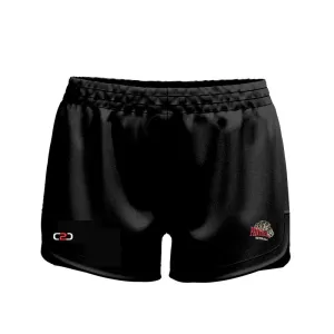 Port Panthers Girls/Ladies Curved Hem SlimFit HP Shorts High Thigh Black