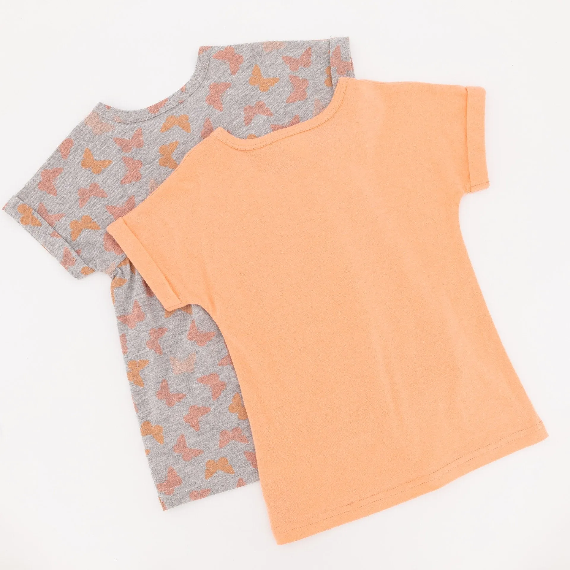 Pre-Girls 2 Pack Butterfly Tee - Grey