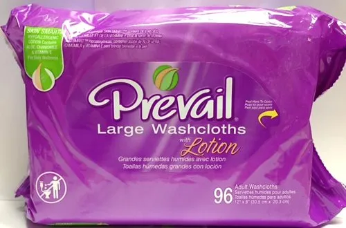 Prevail large adult washcloths refill 96 count