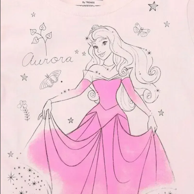 Princess Aurora Print Crew-Neck T-shirt