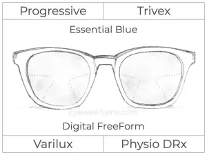 Progressive - Varilux - Physio DRx - Digital - Trivex - Smart Blue Filter