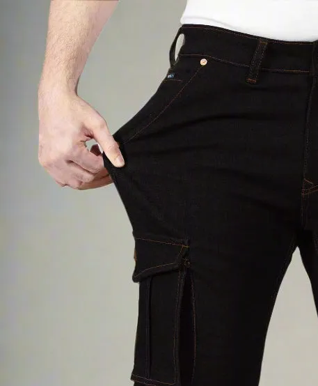 Pure Black Cargo Shorts