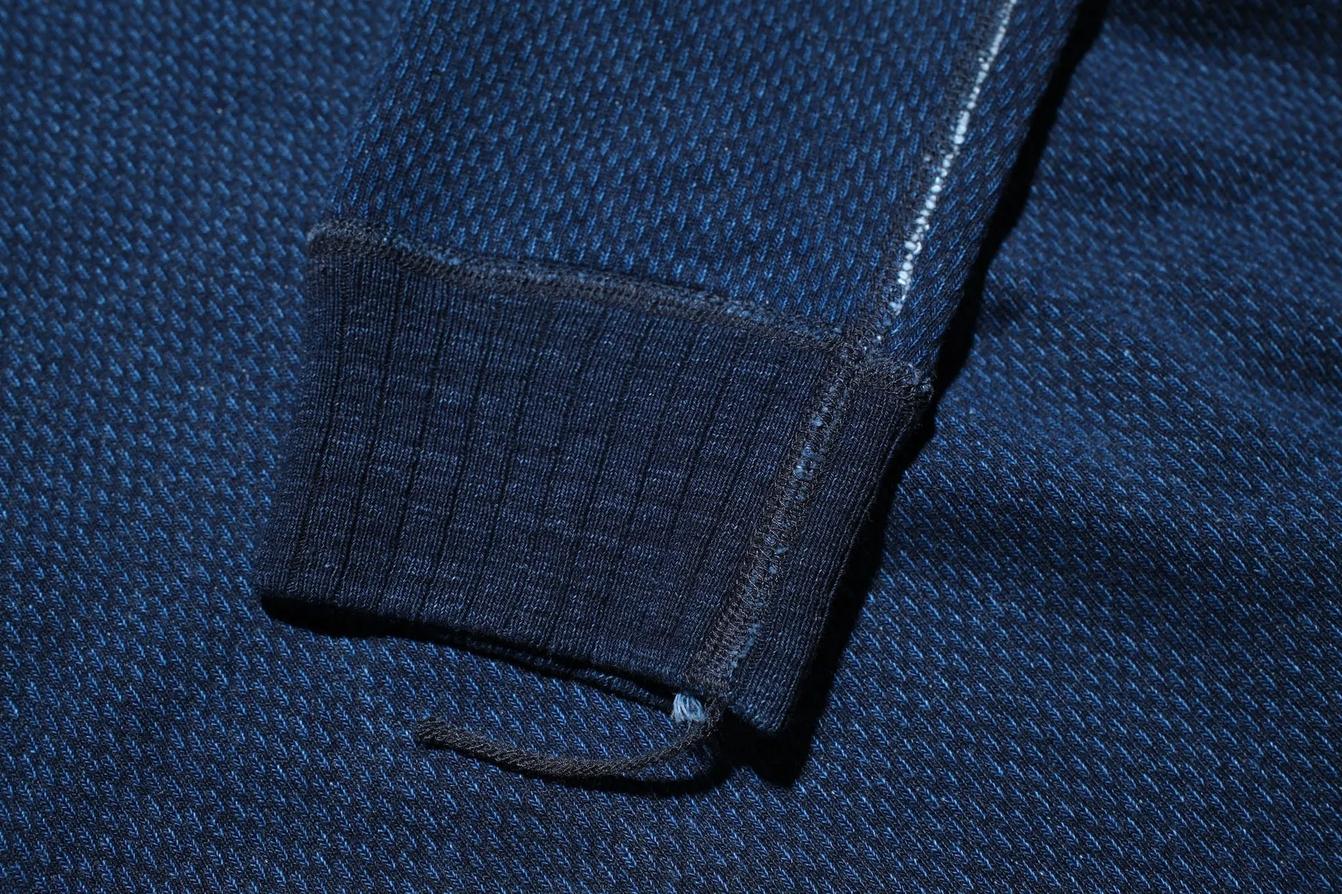 Pure Blue Japan Indigo Dyed "Sashiko" Raglan Pullover
