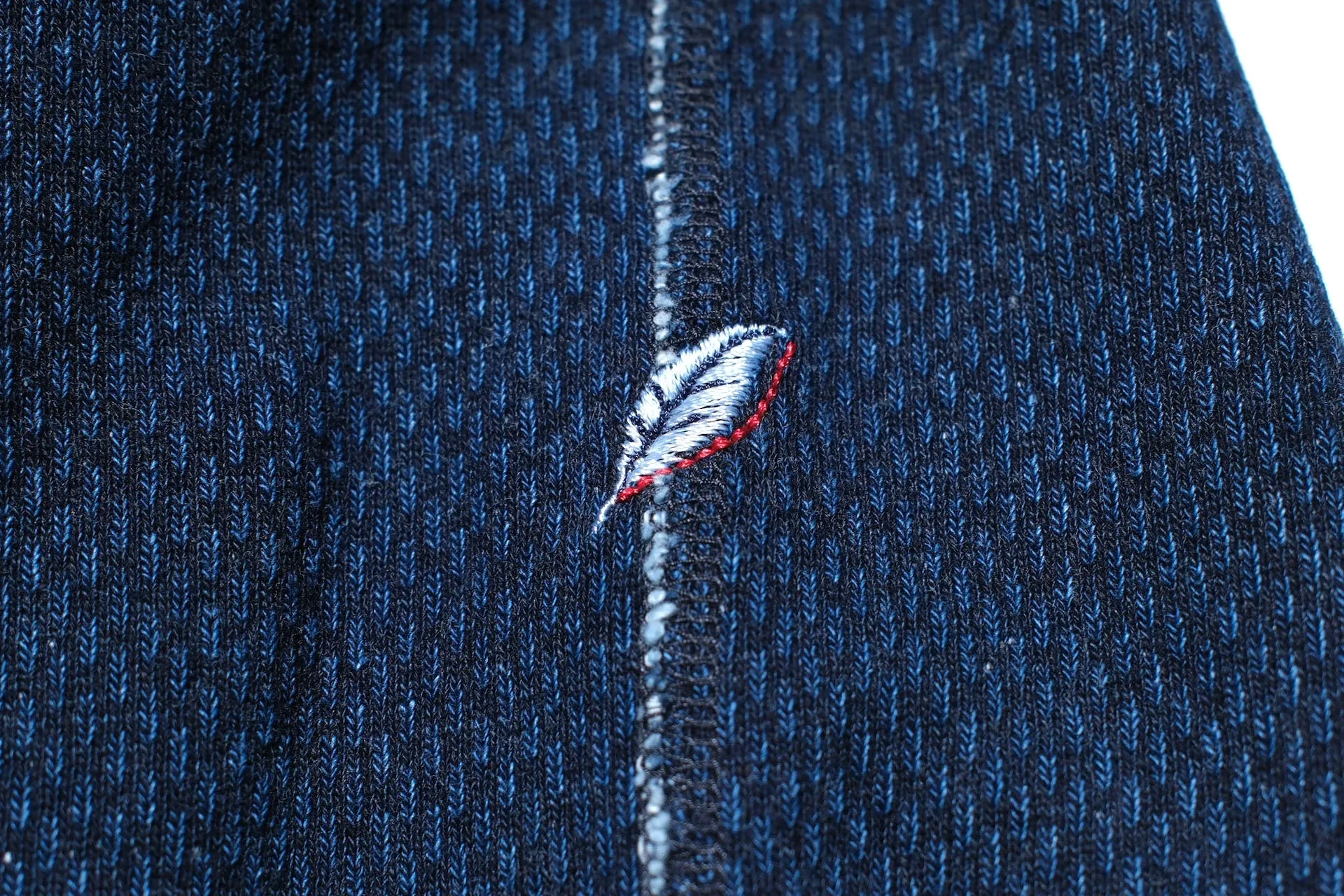 Pure Blue Japan Indigo Dyed "Sashiko" Raglan Pullover