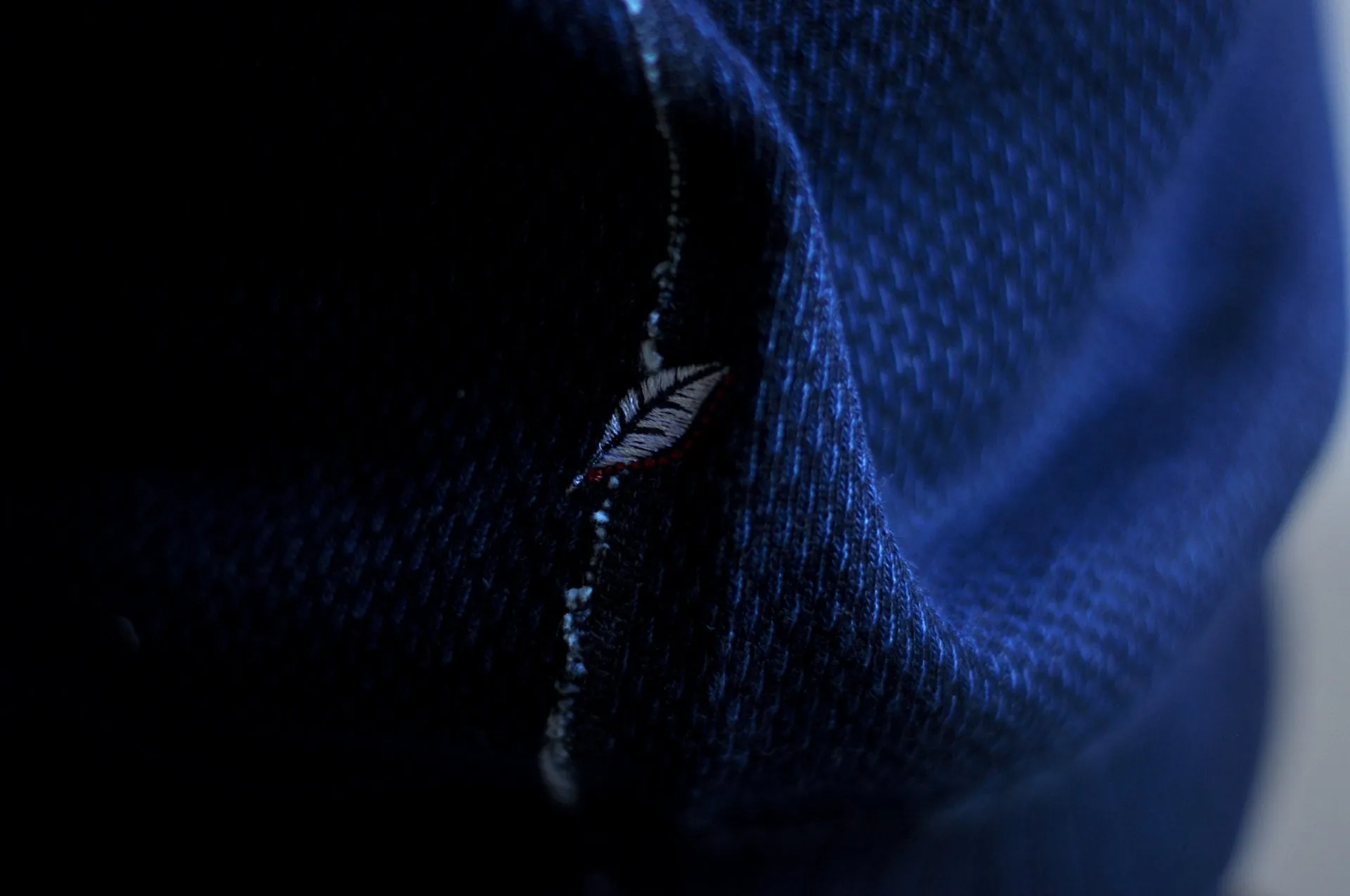 Pure Blue Japan Indigo Dyed "Sashiko" Raglan Sweatshirt