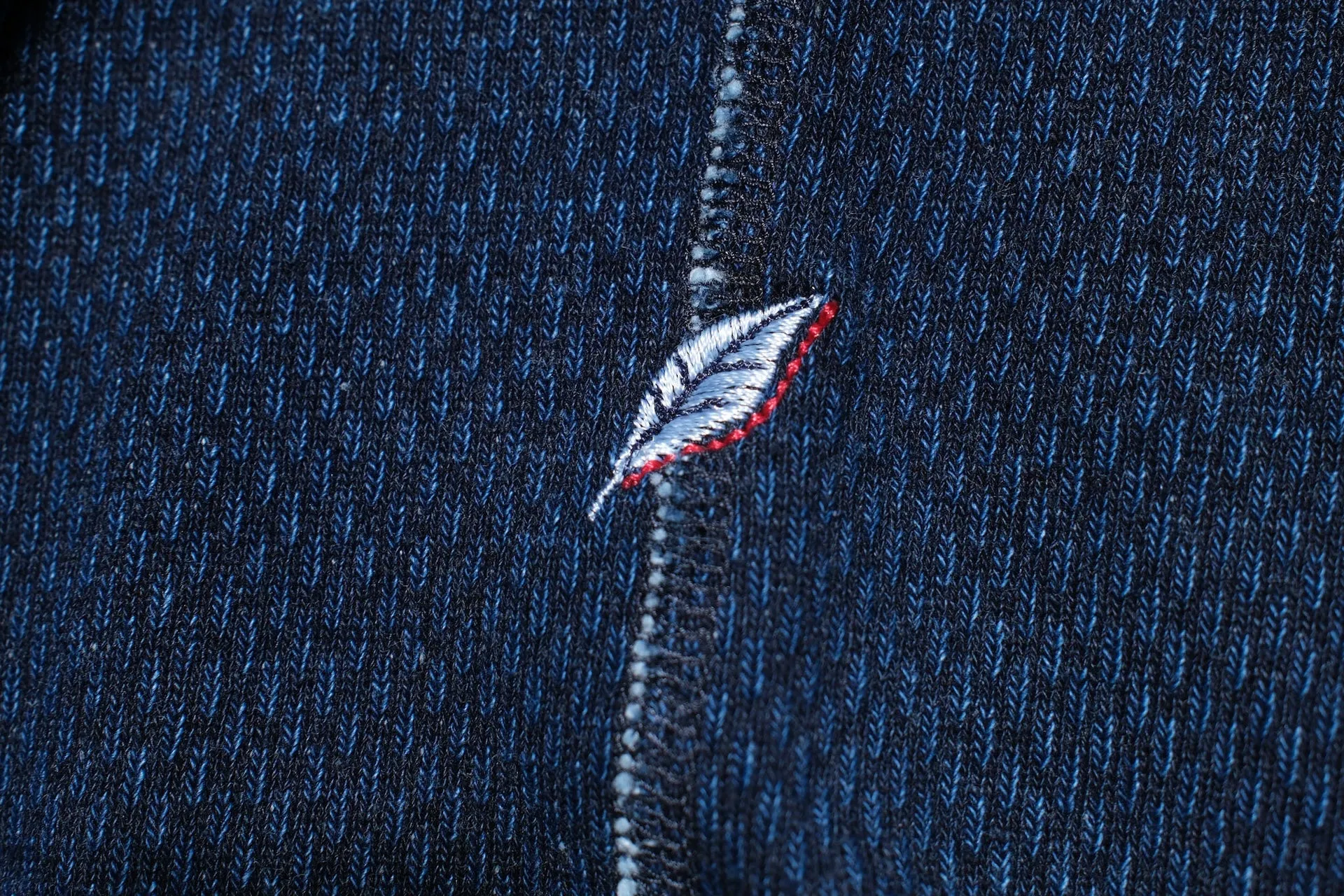 Pure Blue Japan Indigo Dyed "Sashiko" Raglan Sweatshirt