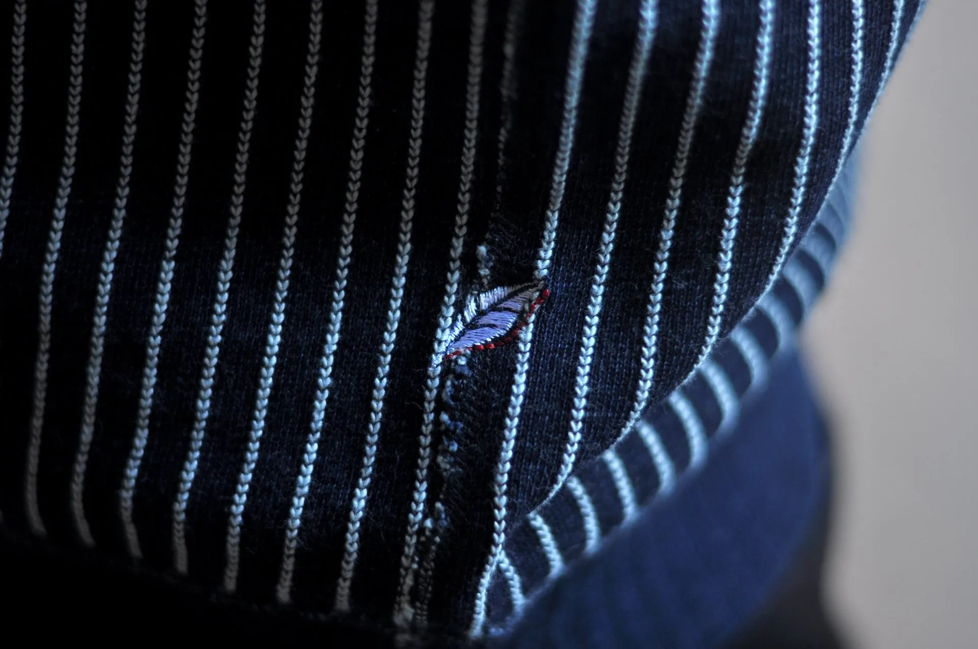 Pure Blue Japan Indigo Dyed "Stripes" Raglan Sweatshirt
