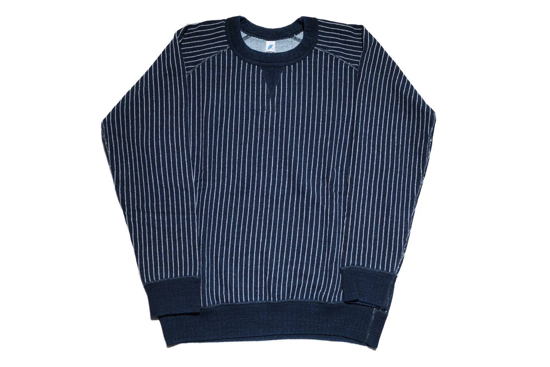 Pure Blue Japan Indigo Dyed "Stripes" Raglan Sweatshirt