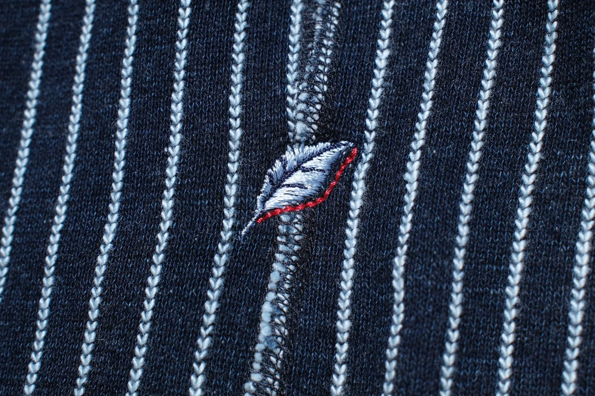 Pure Blue Japan Indigo Dyed "Stripes" Raglan Sweatshirt