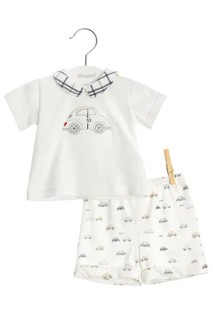 "Edmund" Navy Car Top & Shorts
