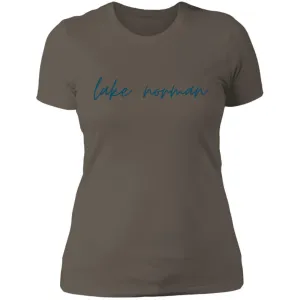 "Lake Norman- NAVY" Ladies' Boyfriend T-Shirt
