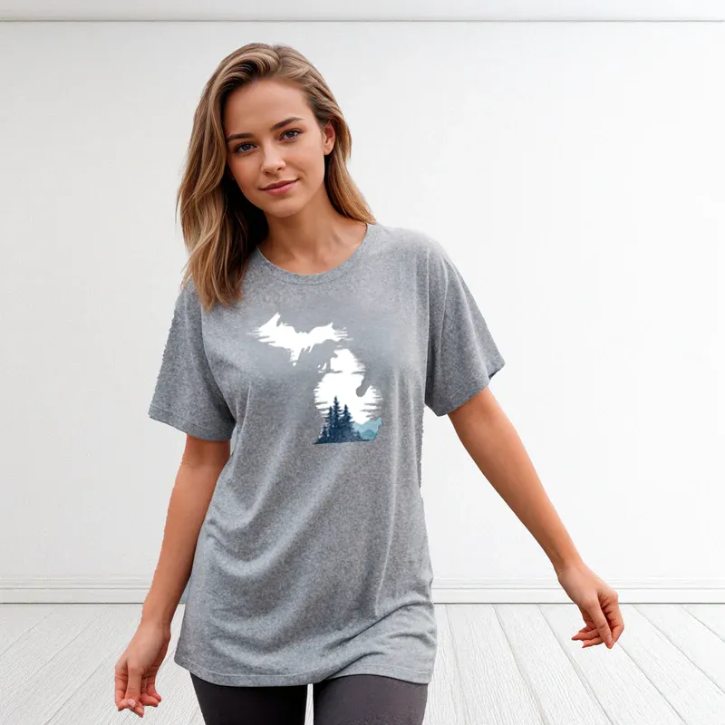 "Michigan Vista" Relaxed Fit Crew Unisex T-Shirt