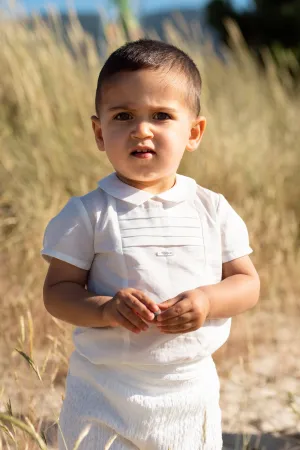 "Rheo" Ivory Shirt & Shorts