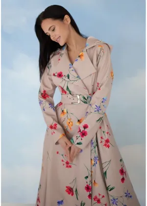 RainSisters Spring Blossom Waterafstotende 50's Regenjas Beige