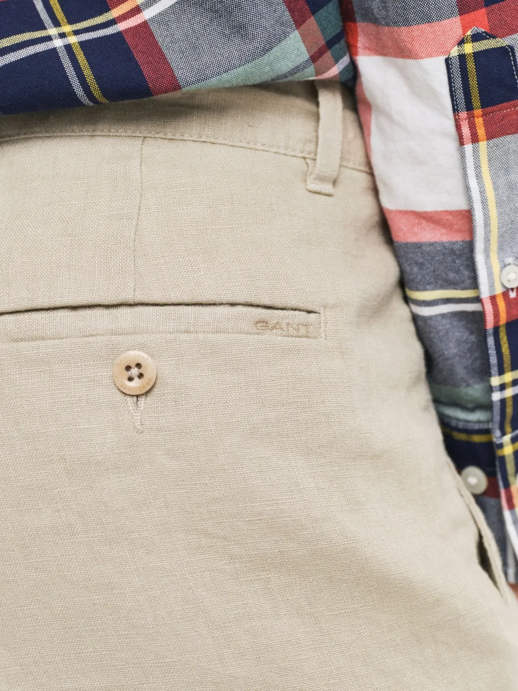 RELAXED FIT LINEN SHORTS Beige