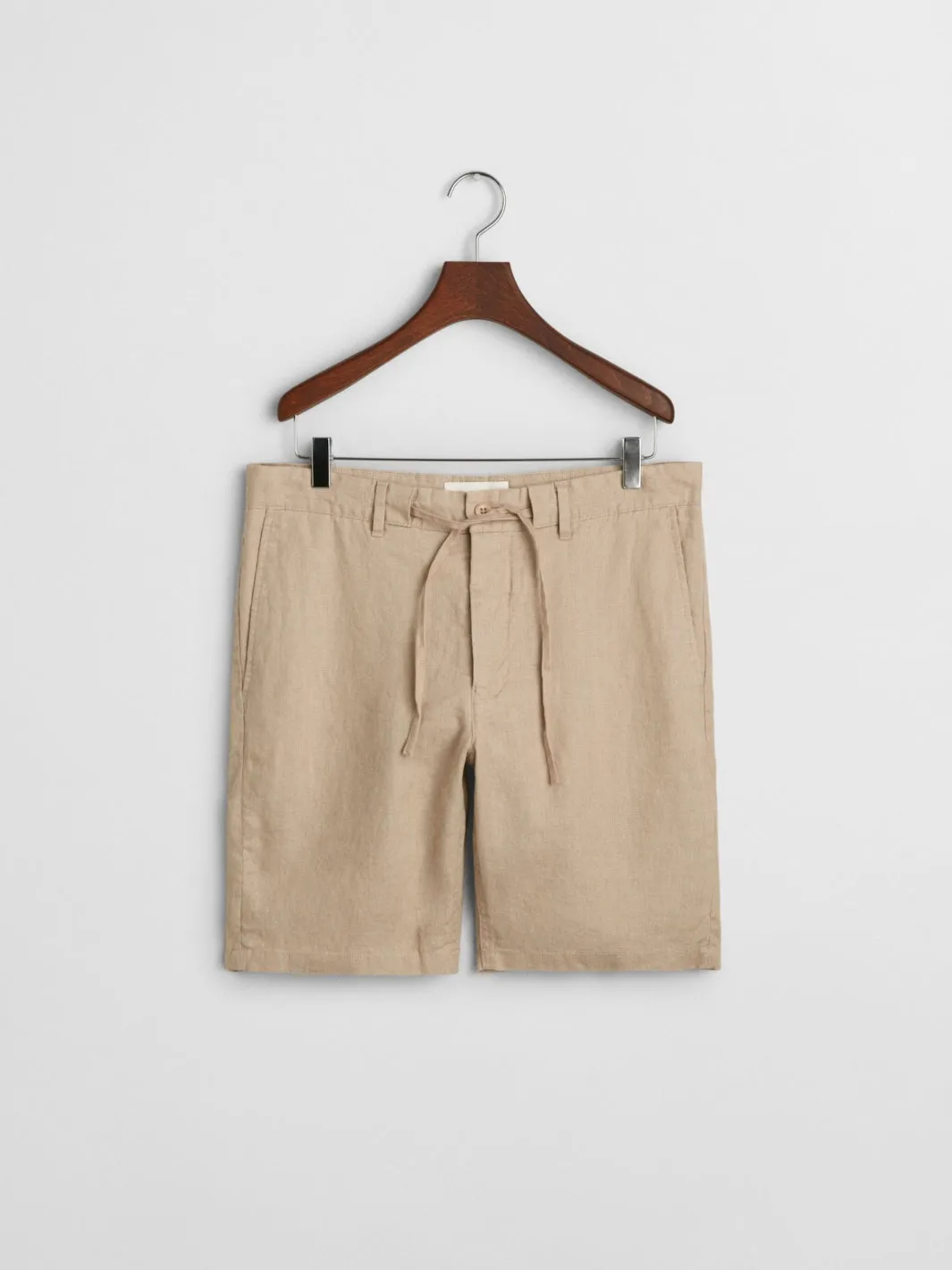 RELAXED FIT LINEN SHORTS Beige