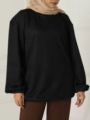 Relaxed Sweatshirt- Black