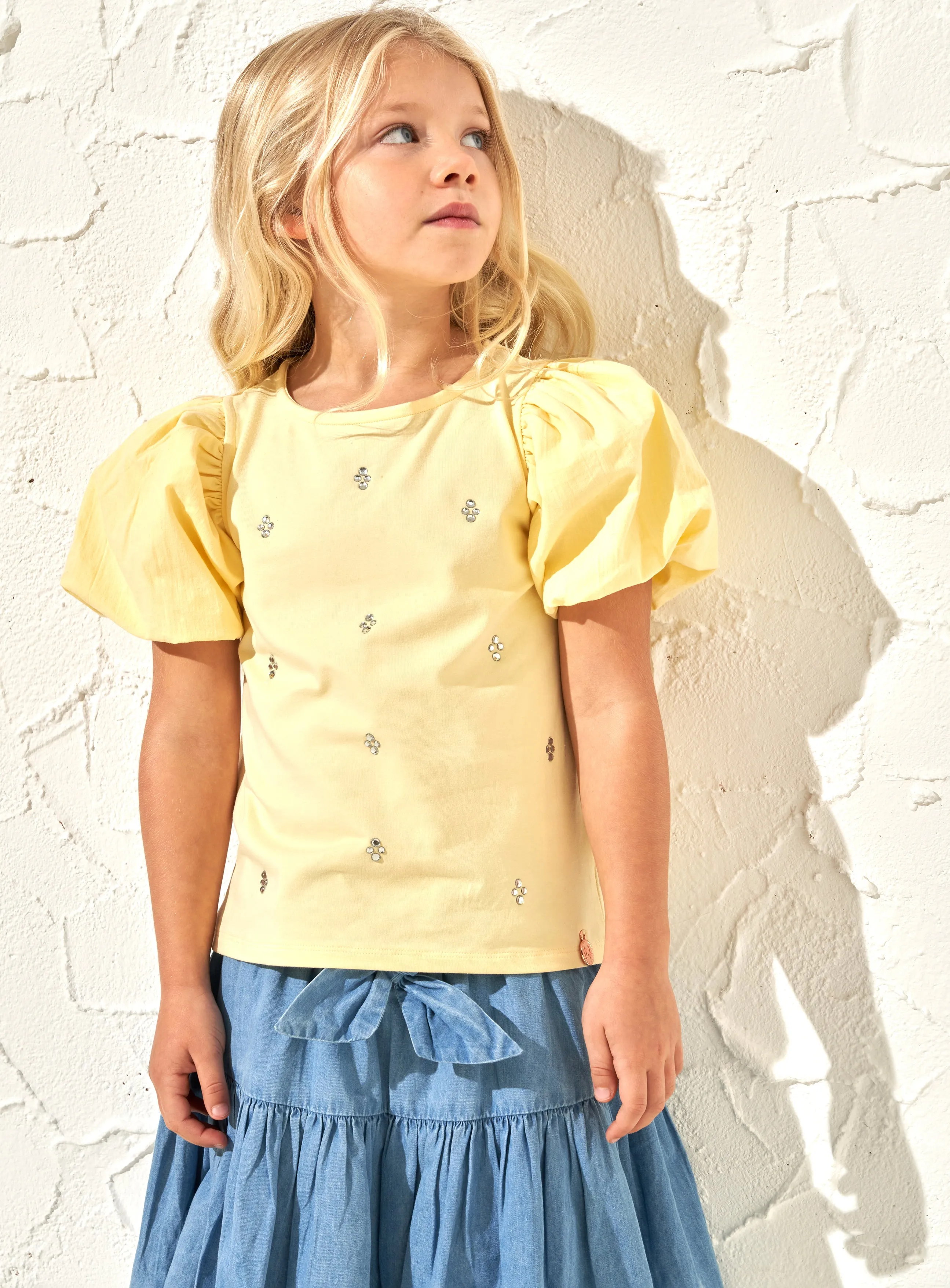 Renata Lemondrop Puff Sleeve Tee