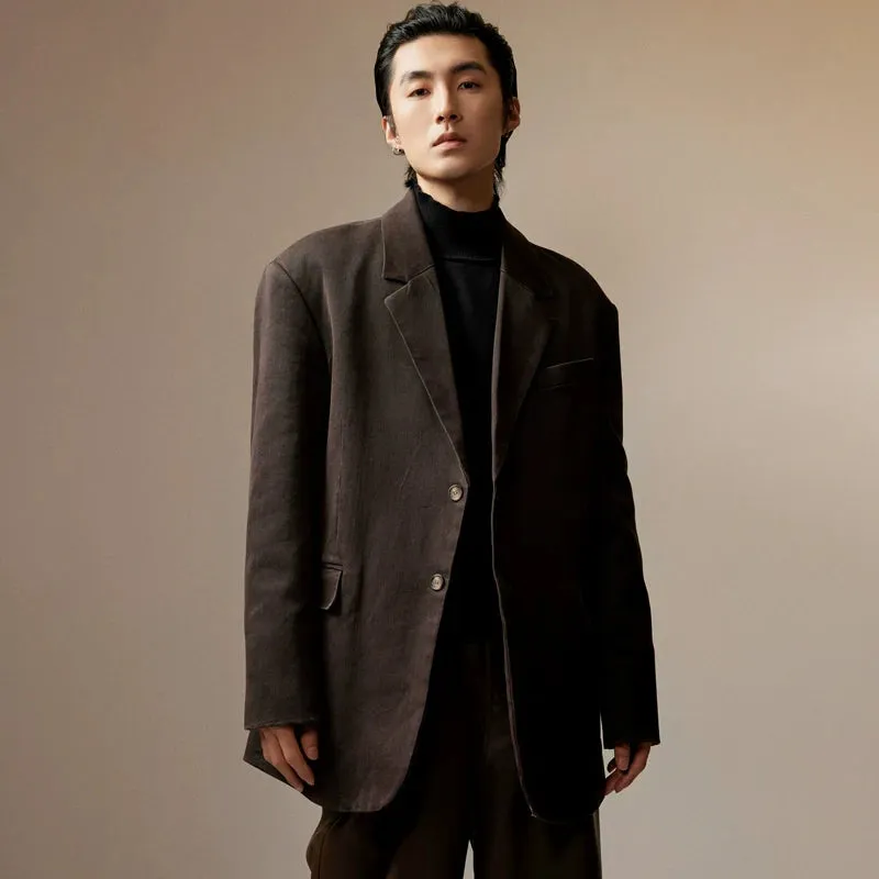 Retro Distressed Suit Jacket