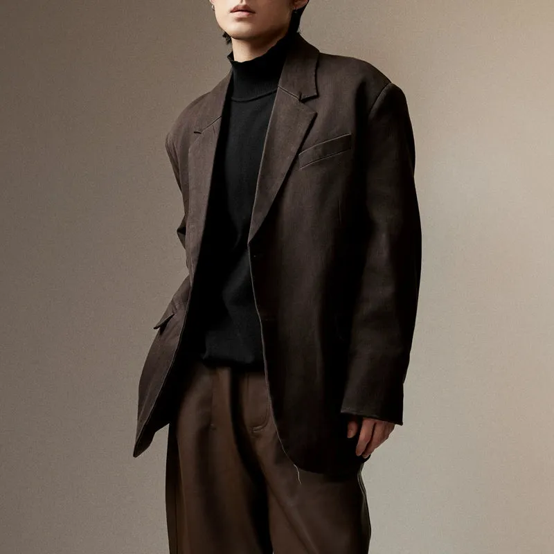 Retro Distressed Suit Jacket