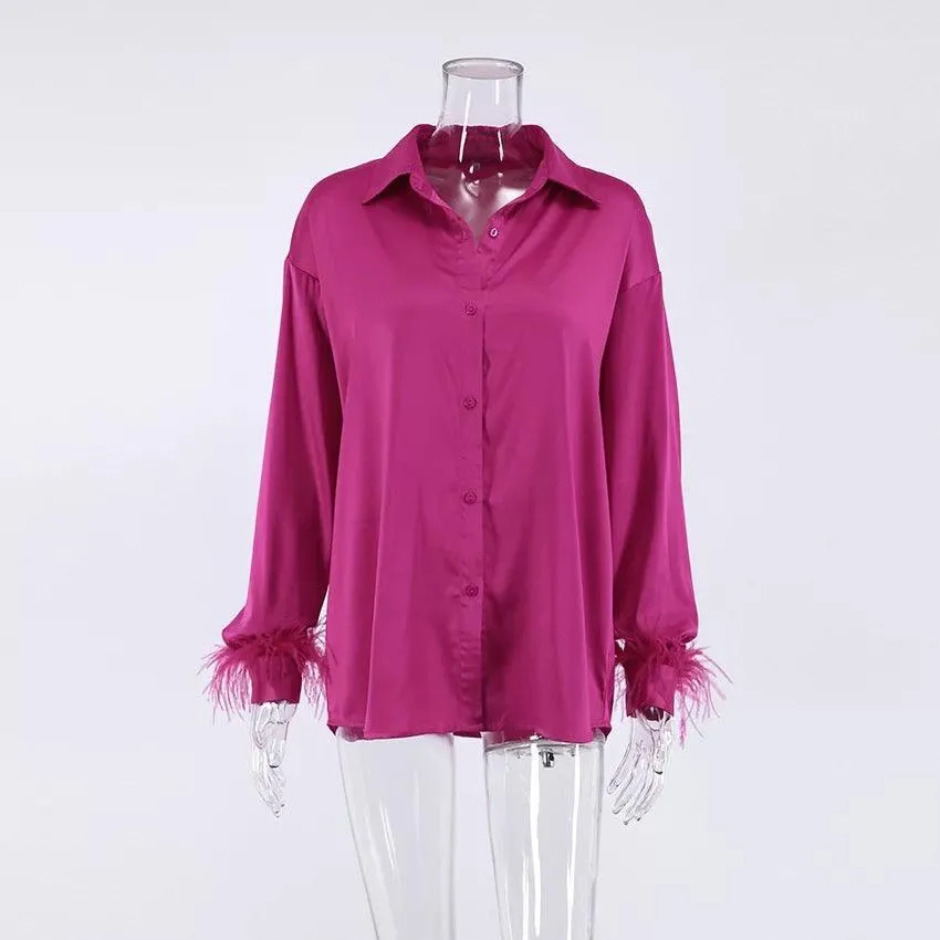Riley Feather Satin Shirts