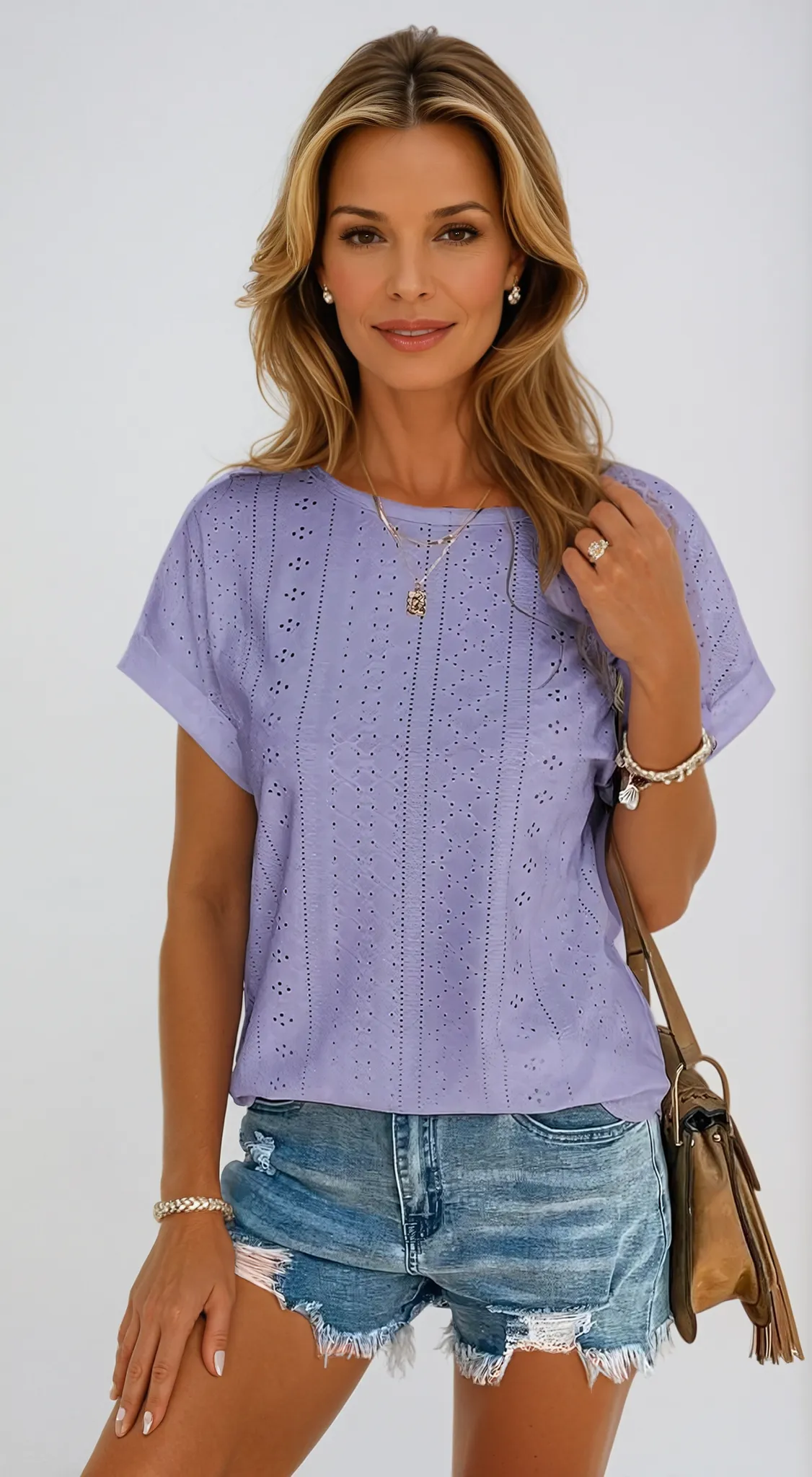 Riza | Relaxed Eyelet Blouse