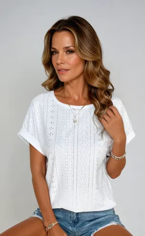 Riza | Relaxed Eyelet Blouse