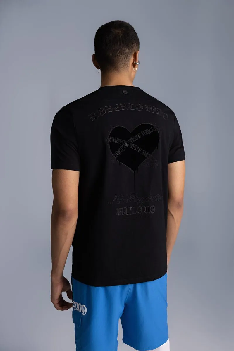 ROBERTO VINO Heart T-shirt (BLACK)