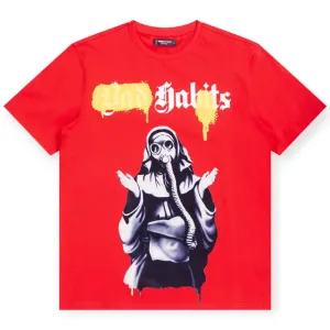 Roku Studio Men BAD HABITS NUN TEE (Red)