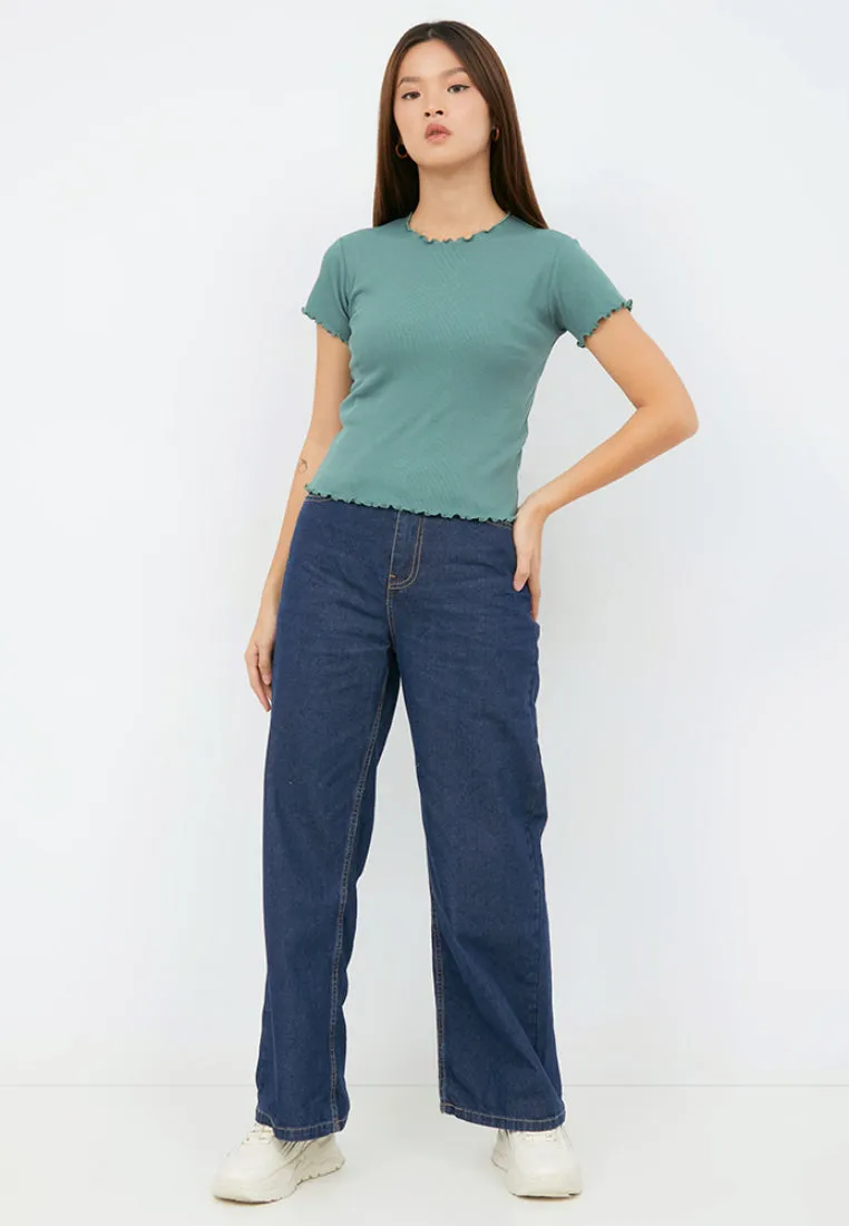 Round Neck Rib T-shirt