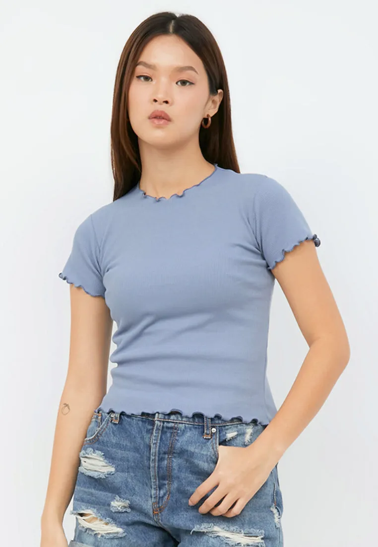Round Neck Rib T-shirt