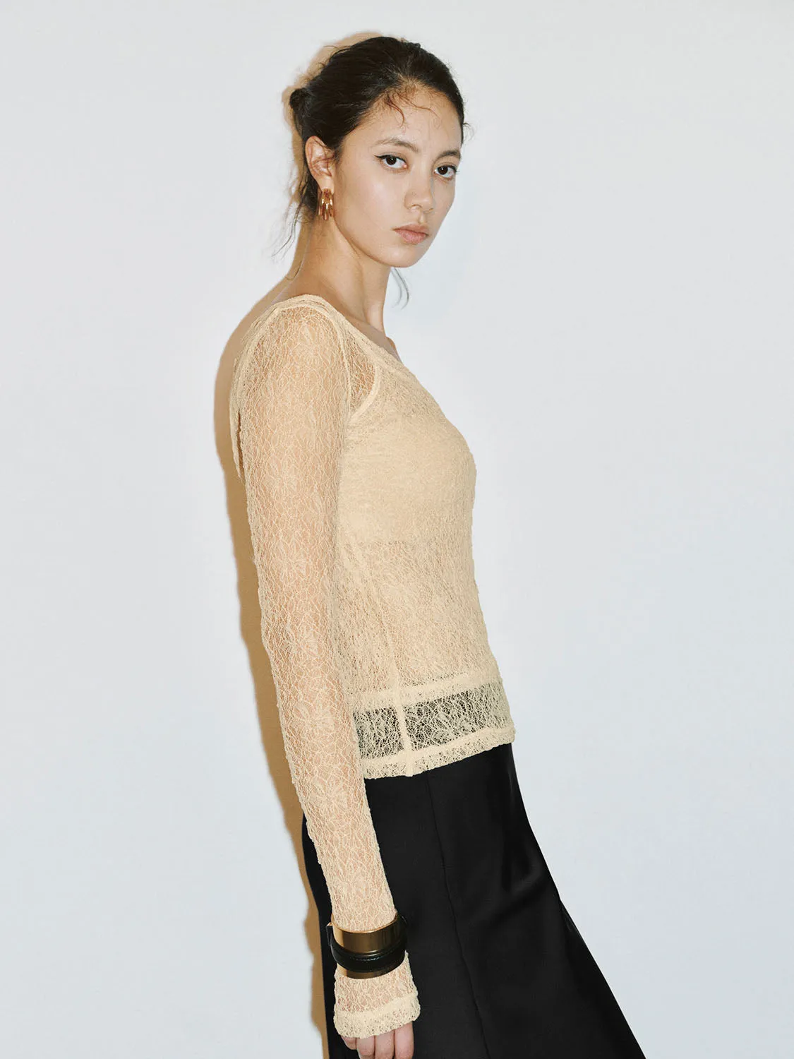 Round Neck Textured T-Shirts