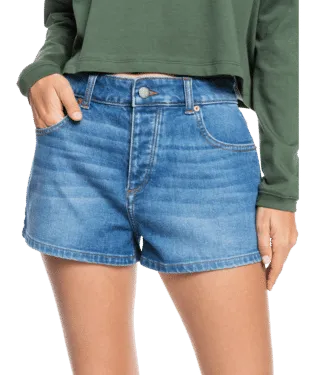 Roxy Call Me Back Denim Short MEDIUM BLUE