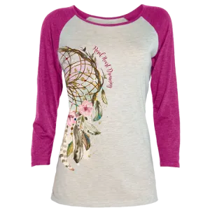 Rural Heart by Rene' Earnhardt - Dreamcatcher 3/4 Raglan T-Shirt